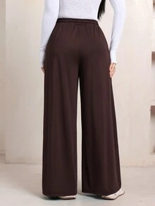 Veilorie Women's Knitted Sun Protection Sports Long Pants - Brown - View 2