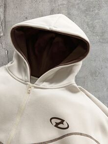 AXEPEAK 男士條紋連帽衫與抽繩腰長褲套裝 - 彩色 - 查看 5