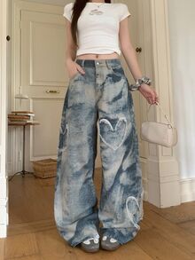 DAZY Quần jean denim nữ thường ngày phong cách casual có túi và cúc - Màu xanh lam - Xem 6