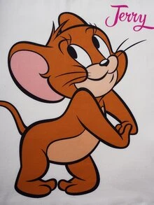 TOM & JERRY X SHEIN 女款卡通印花短袖上衣與短褲睡衣套裝 - 白色 - 查看 3
