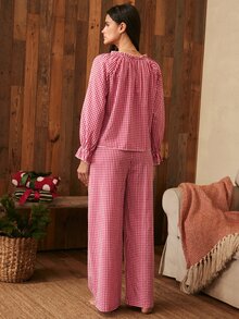 Lullawish Women's Bohemian Casual Vacation Romantic Pajama Set - Multicolor - View 2