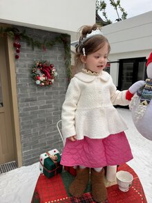 Dazy Kids Infant/Toddler (Girl) Autumn/Winter Design Korean Style Long Sleeve Woolen - White - View 4