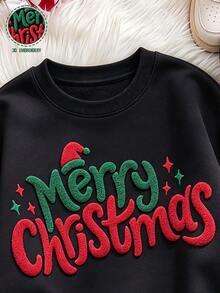 Manfinity Homme Men's Letter Pattern Casual Everyday Sweatshirt - Black - View 3