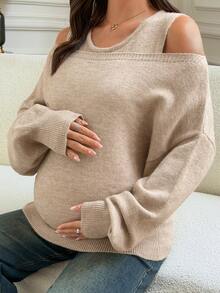 Dazy Maternity 2PCS Maternity Sweaters - Apricot - View 7