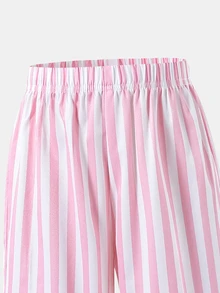 SHEIN 女童荷葉邊長袖T恤與長褲休閒日常套裝 - 彩色 - 查看 5