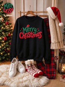 Manfinity Homme Men's Letter Pattern Casual Everyday Sweatshirt - Black - View 2
