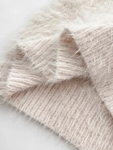 Elamini Women's Sweet Bow Decor Sweater Dress - Apricot - View 7