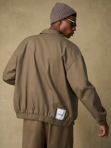 Emperor Men's Casual Denim Zipper Long Sleeve Sports Jacket - Army Green - View 2