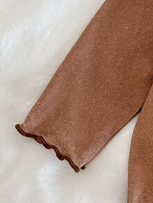 SHEIN 新生兒小鹿圖案印花上衣與長褲家居服套裝 - 彩色 - 查看 6