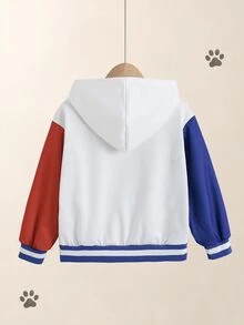 Maija Kids SHEIN | PAW Patrol Maija Kids Tween Boy Cartoon Print Zipper Hooded Jacket - Multicolor - View 4