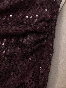 Muvela Women's Sequin Lace Skirt - Brown - View 6