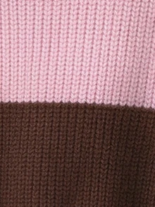 SHEIN 女童長袖粉色漸層條紋圓領套頭毛衣，冬季款 - 彩色 - 查看 4