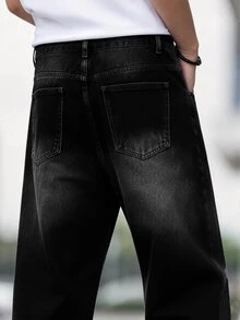 EGENSIO Men's Casual Daily Travel Denim Jeans With Pockets - Black - View 5