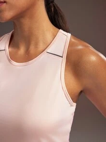 Powerista Áo tank top thể thao tập luyện hàng ngày thiết kế hở lưng cho nữ - Hồng - Xem 5