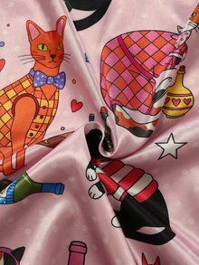 Chillnights Plus Size Women's All-Over Print Long Sleeve Top And Pants Casual Daily Home Sleepwear Set - Multicolor - View 8