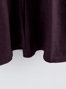 Linhara Bộ áo khoác cardigan len dệt kim và quần màu trơn phong cách thường ngày size lớn, thu/đông - Màu tím - Xem 7