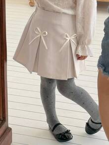 Dazy Kids Young Girl Pleated Skirt For Fall - Beige - View 5