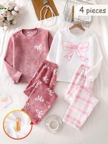 4件組青少年女孩睡衣 - 彩色 - 查看 3