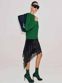 Anewsta Essential Women's Loose Fit Slimming Long Sleeve Crew Neck Pullover Knit Sweater, Autumn/Winter New Style - Green - View 1