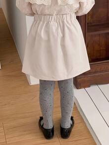 Dazy Kids Young Girl Pleated Skirt For Fall - Beige - View 9