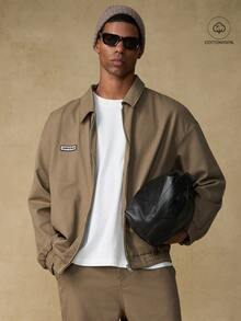 Emperor Men's Casual Denim Zipper Long Sleeve Sports Jacket - Army Green - View 1