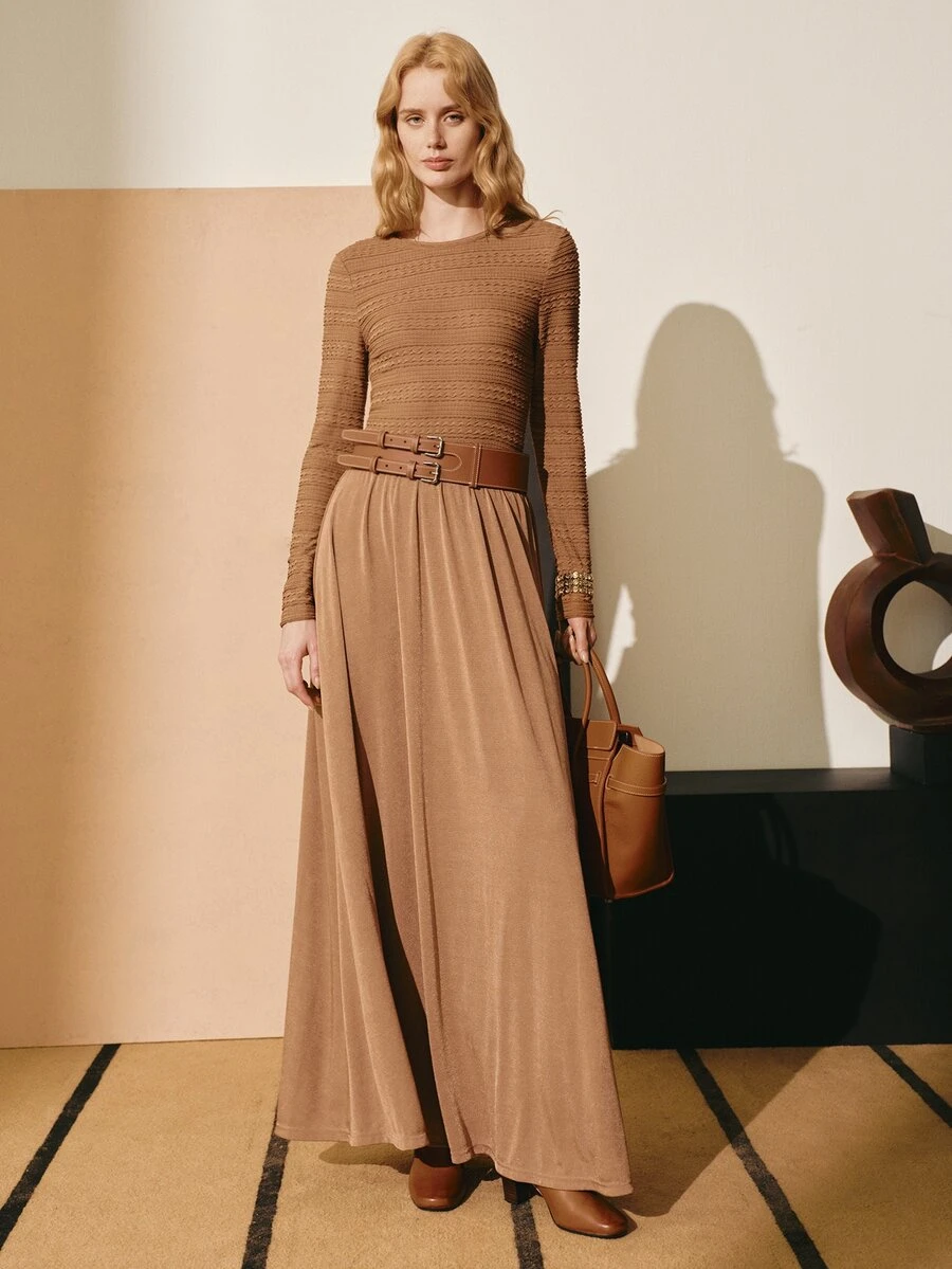 MOTF PREMIUM ELEGANT GLOSSY KNIT LONG SKIRT for Sale Australia| New ...
