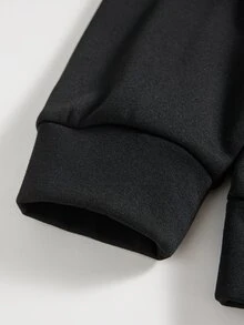 SHEIN 青少年男孩拉鍊人造毛拼接連帽秋季運動衫 - 彩色 - 查看 4