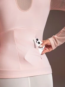 Powerista Women's Raglan Sleeve Zip-Up Cycling Top - Pink - View 5
