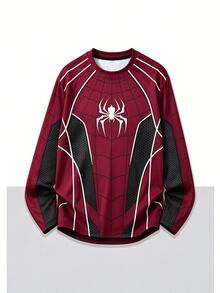 Gym Rark Men's Spider Pattern Color Block Casual Daily Travel Sports T-Shirt - Multicolor - View 4
