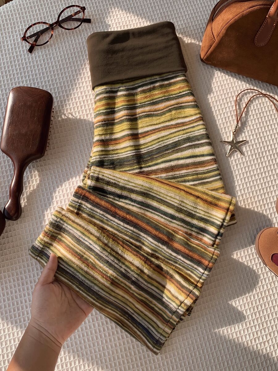 Comfortcana Women's Casual Patchwork Contrast Color Versatile Everyday Pants - Multicolor - View 1