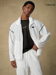 Emperor Men's Zipper Long Sleeve Shirt And Pants Casual Daily Outfit - White - View 8