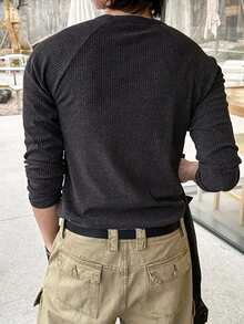 DAZY Spring/Autumn Dark Grey Fitted Men's T-Shirt - Dark Grey - View 2