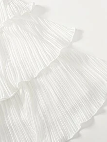 SHEIN 青少年女孩簡約休閒時尚百搭無袖背心連身裙，適合外出、度假與日常穿著 - 白色 - 查看 12