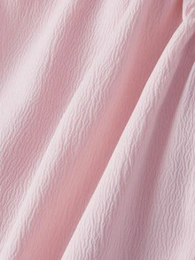 SHEIN MOD 大尺碼黃色方領洋裝，休閒度假、優雅日常穿搭、旅行穿搭，亮色心情造型，解構設計 - 淺粉色 - 查看 4