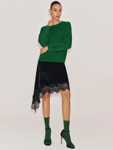Anewsta Essential Women's Loose Fit Slimming Long Sleeve Crew Neck Pullover Knit Sweater, Autumn/Winter New Style - Green - View 5