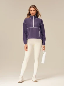 OutZeal Women Outdoor Fleece Winter Hiking Camping Thermal Sweatshirt - Purple - View 6