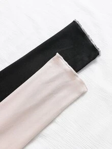 秋冬款女童幼兒4件套保暖內衣，基礎長袖套頭上衣與長褲，蕾絲領設計，甜美簡約基礎款 - 彩色 - 查看 3