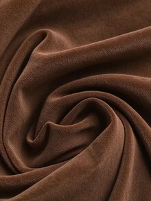 GlowEve CURVE Women's Plus Size Solid Color Pleated Fashion Design Sexy Skirt Winter - Coffee Brown - View 5
