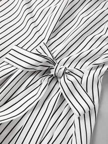Easura Plus Size Women's Striped Casual Everyday Top - Apricot - View 9