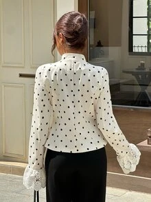 Siren Gaze Women's New Autumn/Winter Short Overcoat With Frog Buttons - Apricot - View 2