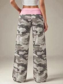 SHEIN Tall Tall Women's Casual Simple Retro Camouflage Pink Color ...