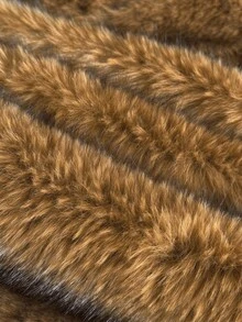 Maweii Plus Size Women's Fashion Versatile Winter Faux Fur Coat - Coffee Brown - View 8