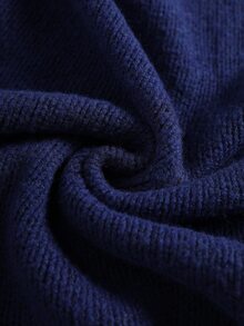 Linhara CURVE Plus Size Women's Sequin V-Neck Knit Cardigan - Royal Blue - View 7