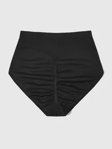 Barelissa 1pc Plus Size Women Seamless High Waist Shaping Comfortable Panties - Black - View 7