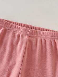Cozy Pixies 男嬰休閒舒適日常百搭粉色愛心印花長袖上衣與長褲套裝 - 彩色 - 查看 7