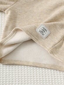 Cozy Pixies 3件組男嬰保暖內裡高領長袖休閒上衣，字母貼布設計 - 白色 - 查看 7