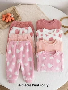SHEIN 4PCS Baby Girls Bottoms - Multicolor - View 1
