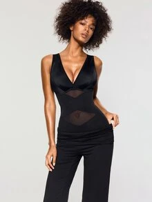 SHAPORA Snatching Black Shapewear Bodysuit, Wide Straps, Targeted Abdominal Support And Butt Lifting Design - Black - View 7