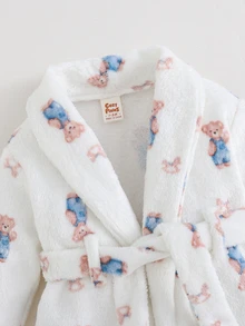 Cozy Pixies 新生兒休閒舒適可愛熊圖案居家服 秋冬款 - 彩色 - 查看 5