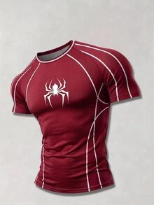 Gym Rark Men's Spider Print Raglan Short Sleeve Sports T-Shirt - Multicolor - View 3